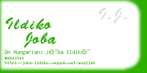 ildiko joba business card